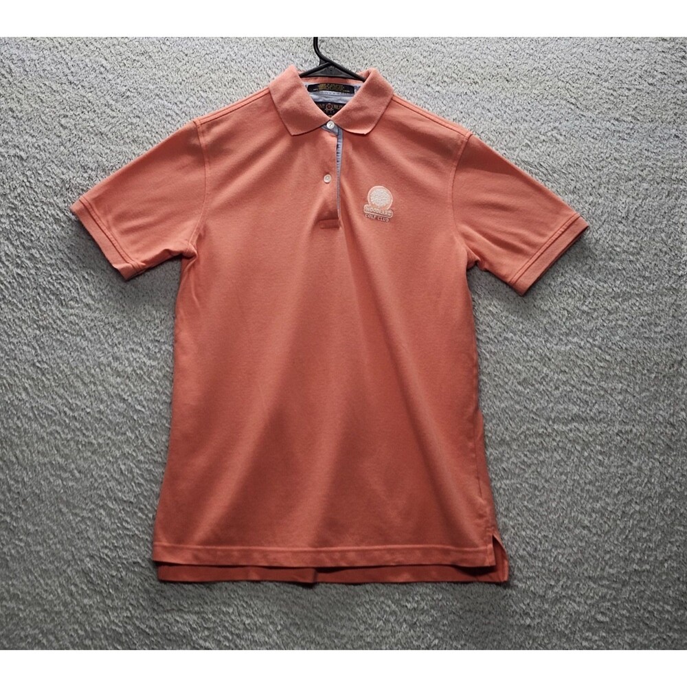 Tommy Hilfiger Golf Ladies Small S P/CH Salmon Orange Polo Shirt Woodlake Golf